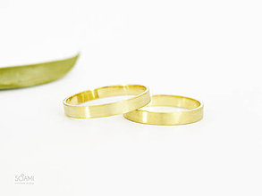 Prstene - 585/1000 zlaté snubné prstene , obrúčky (žlté zlato) - 9813127_