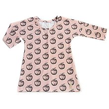 Topy, tričká, tielka - Tričko - Apples pink 3/4 rukáv - 9813041_