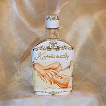 Nádoby - Ozdobná fľaša k výročiu Zlatá svadba - 9811848_