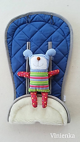 Detský textil - MERINO podložka do kočíka BUGABOO Bee / Buffalo/ Cameleon/ Donkey/ Joolz 100% WOOL Seat Liner ROYAL blue kráľovská modrá - 9815942_