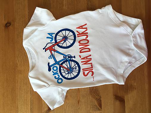 Otcosynovské maľované tričká s motívom bicykla (Detské body)