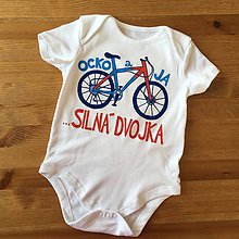 Topy, tričká, tielka - Otcosynovské maľované tričká s motívom bicykla (Detské body) - 9817673_