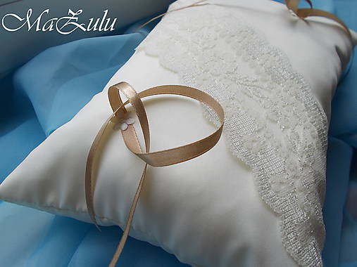 Prstene - svadobný vankúšik pod krížik III. - 9819221_