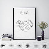 Grafika - ISLAND, minimalistická mapa - 9819370_