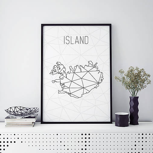 ISLAND, minimalistická mapa
