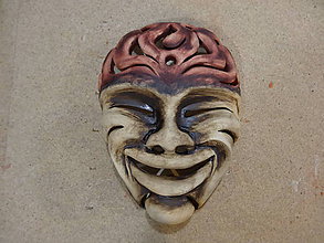 Dekorácie - Maska Smiech (svietnik) (Variant 4) - 9820621_