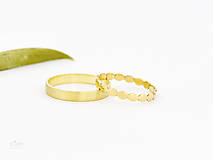 Prstene - 585/1000 zlaté snubné prstene , svadobné obrúčky - 9823551_