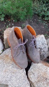 Pánske oblečenie - Hand made pánské topánky z semiš kože - 9828681_