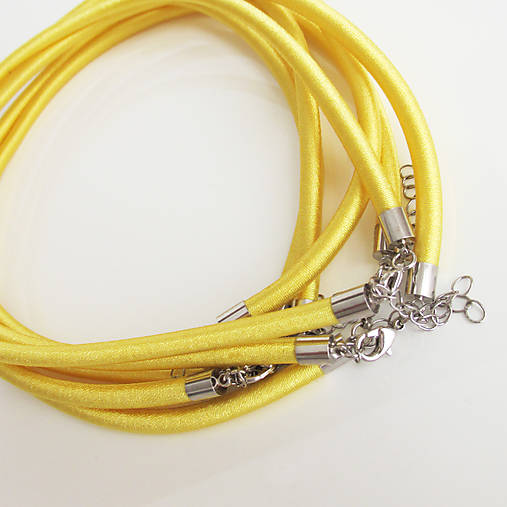 Komponenty - Hodvábny náhrdelník 5mm (Sungold) - 9830894_