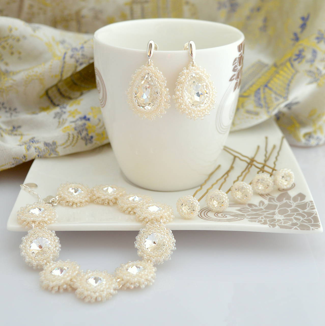 Ivory set + vlásenky (Ag925)