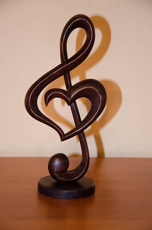 Dekorácie - Husľo-srdcový kľúč - 9836182_