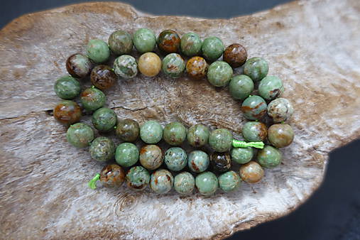 Minerály - Opál zelenohnedý 8mm - 9841520_