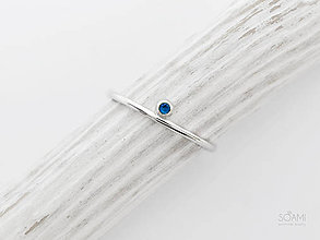 Prstene - 925/1000 Strieborný prsteň s modrým zafírom Neha - 9847183_