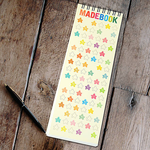 Papiernictvo - MADEBOOK blok nákupný - HVIEZDIČKY - 9845880_
