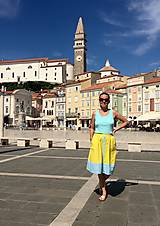 Sukne - letná žltá sukňa na dovolenku - 9850888_