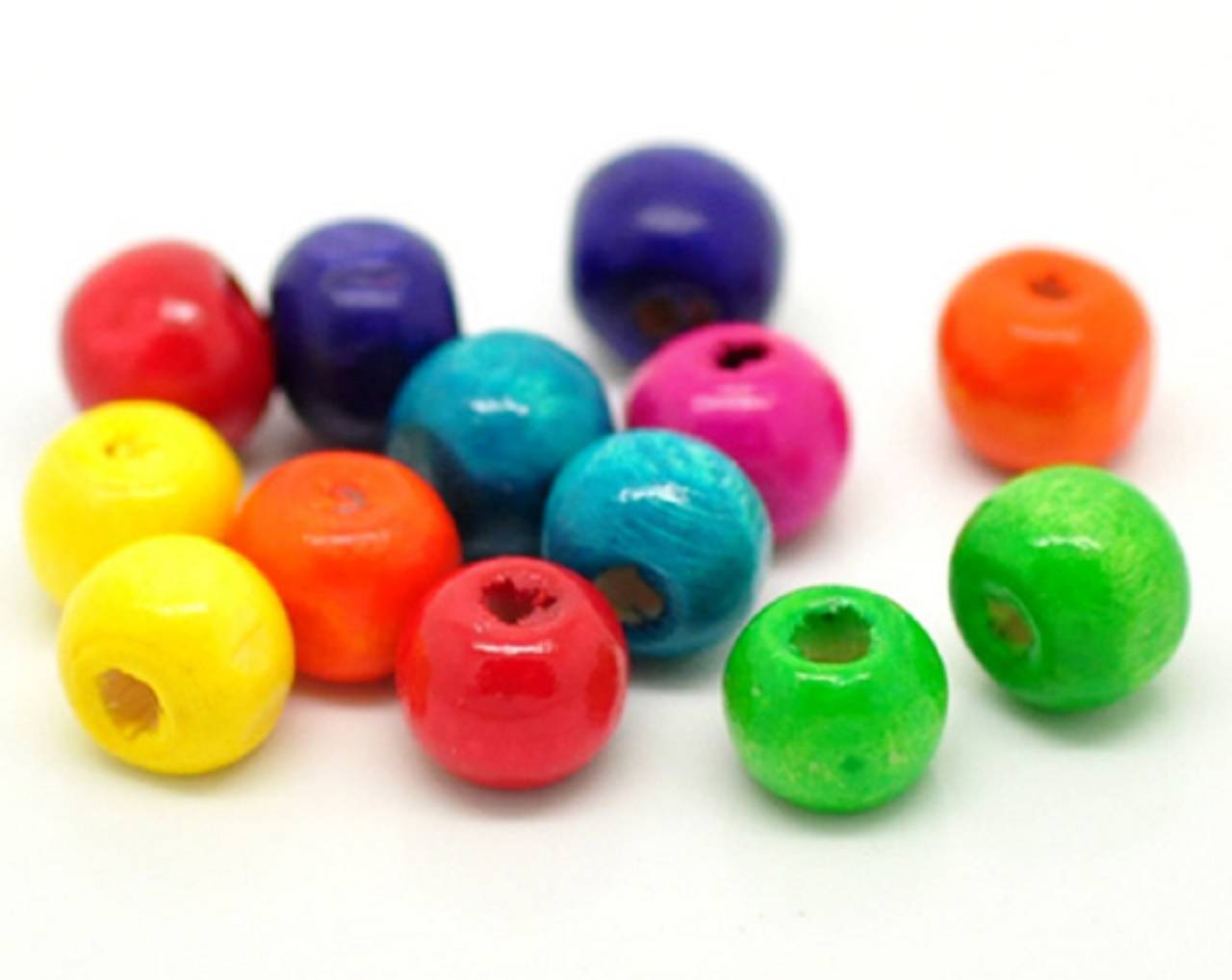 KD131 Korálka drevená farebná 8 x 6 mm