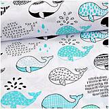 Detský textil - Whales in ocean - 9852146_