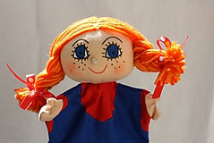 Hračky - Maňuška. Bábika Dievčatko Pippi - 9851652_