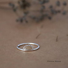 Prstene - minimalistický strieborný prsteň CUTE WILDNESS výpredaj len líščie uši skladom (JEžKO) - 9852943_