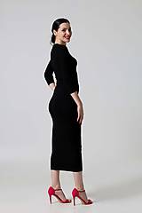 Šaty - Šaty Midi čierne simple (38) - 9855006_
