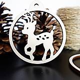 Dekorácie - Vianočná dekorácia z dreva - Bambi, rozmer: 79x90 mm  Kód: PR0060 - 9858983_
