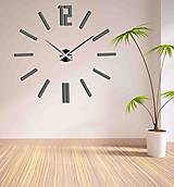 Hodiny - Moderné nástenné hodiny do obývačky 0031X ZRKADLO (800 x 800 mm - Červená) - 9860790_