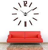 Hodiny - Moderné nástenné hodiny do obývačky 0031X ZRKADLO (800 x 800 mm - Červená) - 9860791_