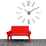 Hodiny - Moderné nástenné hodiny do obývačky 0031X ZRKADLO (800 x 800 mm - Červená) - 9860803_