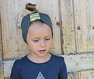 Detské čiapky - ČELENKA - uchokrytka (3-5 rokov (Hanka na foto má 4,5 roka), obvod hlávky cca. 50 cm) - 9861332_