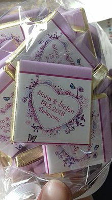 Darčeky pre svadobčanov - Svadobná čokoládka 10 - 9865036_