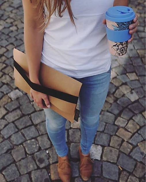 Kabelky - Papírové psaníčko sierra//black - 9864070_