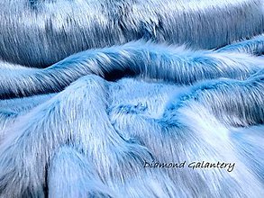 Textil - Kožušina umelá - svetlá modrá - cena za 10 cm - 9867545_