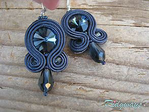 Náušnice - Simple...soutache (Montana Blue) - 9868516_
