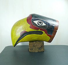Dekorácie - Indiánska hlava orla - 9869163_