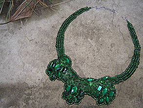 Náhrdelníky - Zelený náhrdelník :-) - 9871025_