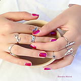 Prstene - minimalistický strieborný prsteň CUTE WILDNESS výpredaj len líščie uši skladom (LíšKA mini) - 9869349_