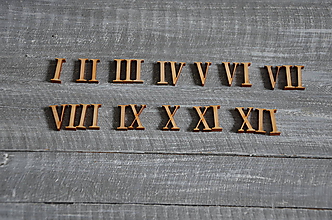 Polotovary - drevené čísla - rímske - 9871211_