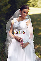 Šaty - Svadobné šaty s opaskom - 9874370_