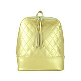 Batohy - Zlatý dámsky ruksak zo syntetickej kože - 9878586_