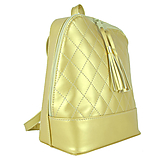 Zlatý dámsky ruksak zo syntetickej kože