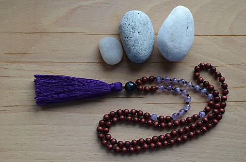 Náhrdelníky - Náhrdelník JAPA 108 - Levandulová... - 9878727_