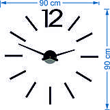 Hodiny - Elegantné hodiny na stěnu - WHITE X0081 plast bez EVA peny (Strieborná) - 9878797_