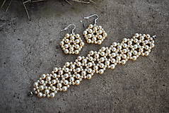 Sady šperkov - Elegantný set - krémové voskové perly - 9876900_