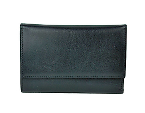 Peňaženky - Elegantná peňaženka z pravej kože v čiernej farbe - 9882893_