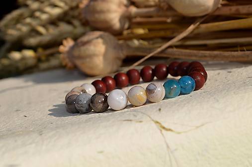 Náramky - Ochranný náramek - wood/stone no.180.... - 9881019_