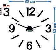 Hodiny - Veľké nástenné hodiny farebné X0067 (Červená) - 9880967_