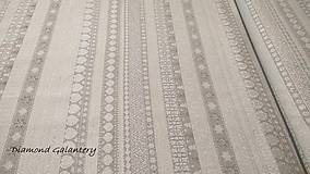 Textil - Látka pretkávaná lurexovou niťou - Vianočný mix v páse šedý - cena za 10 cm - 9883879_