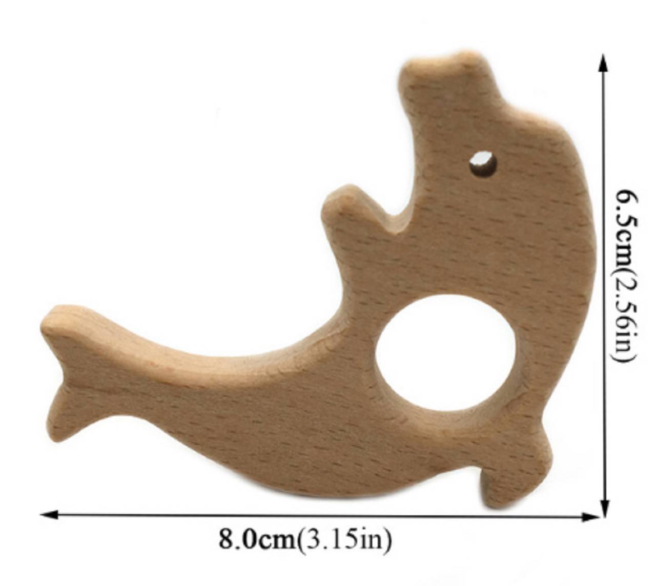 DZ101 Drevené zvieratko DELFÍN 8 x 6,5 cm