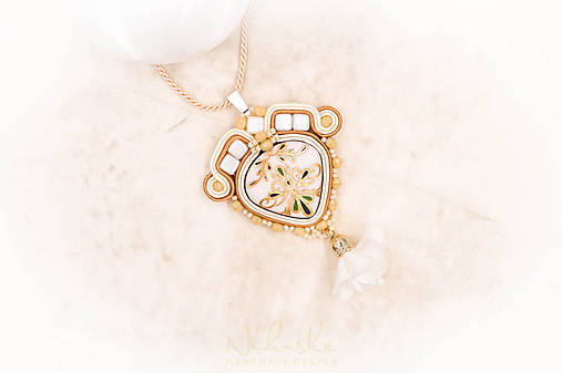 Náhrdelníky - Soutache náhrdelník - Shiny - 9884992_