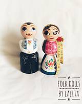 Dekorácie - Folk Dolls č. 5 - drevené bábky v ľudovom kroji - 9885711_